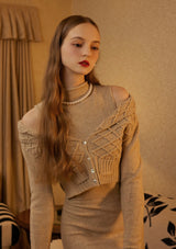 "Miss Mine" knit cardigan in three colors