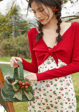 "Strawberry Farm" Knit Cardigan