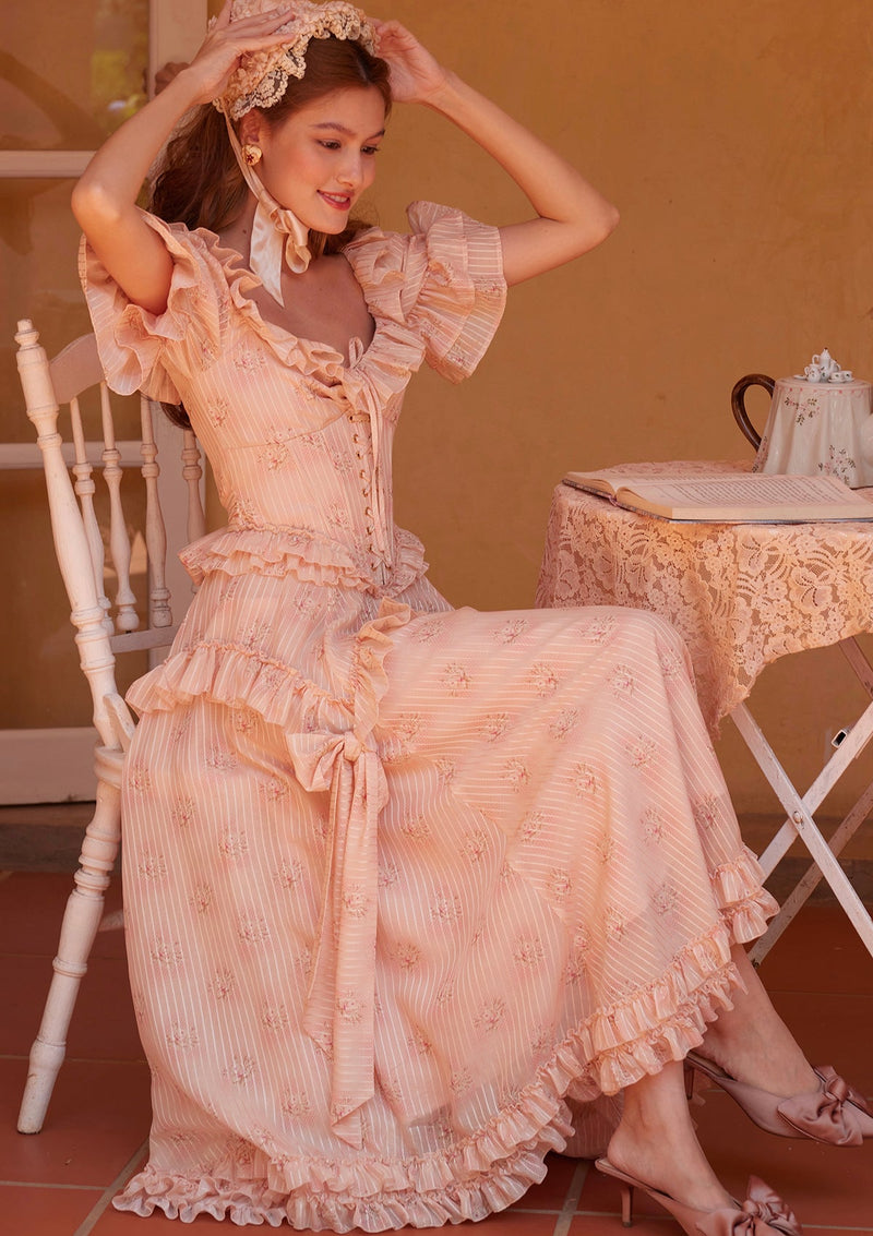 「春桃と少女」コルセットドレス