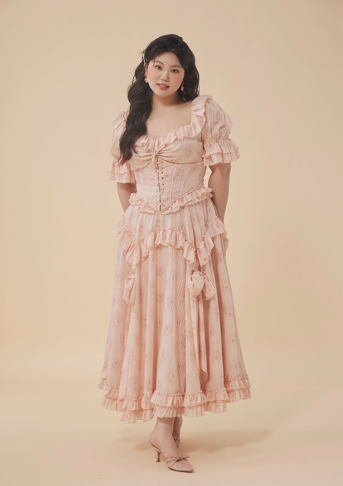 春桃と少女」コルセットドレス 大きいサイズ 