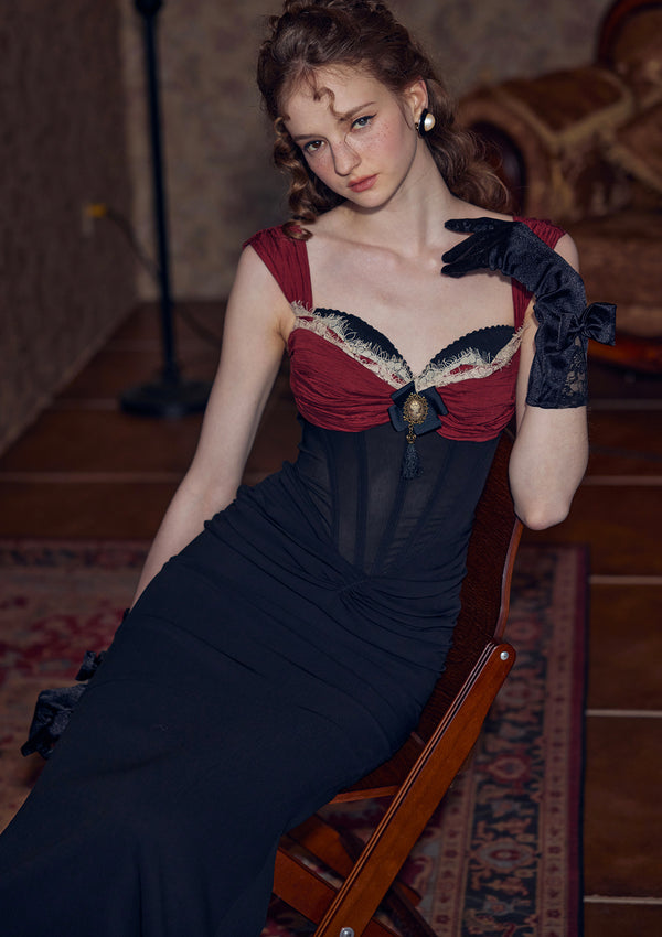 "Wine Glass" Corset Dress