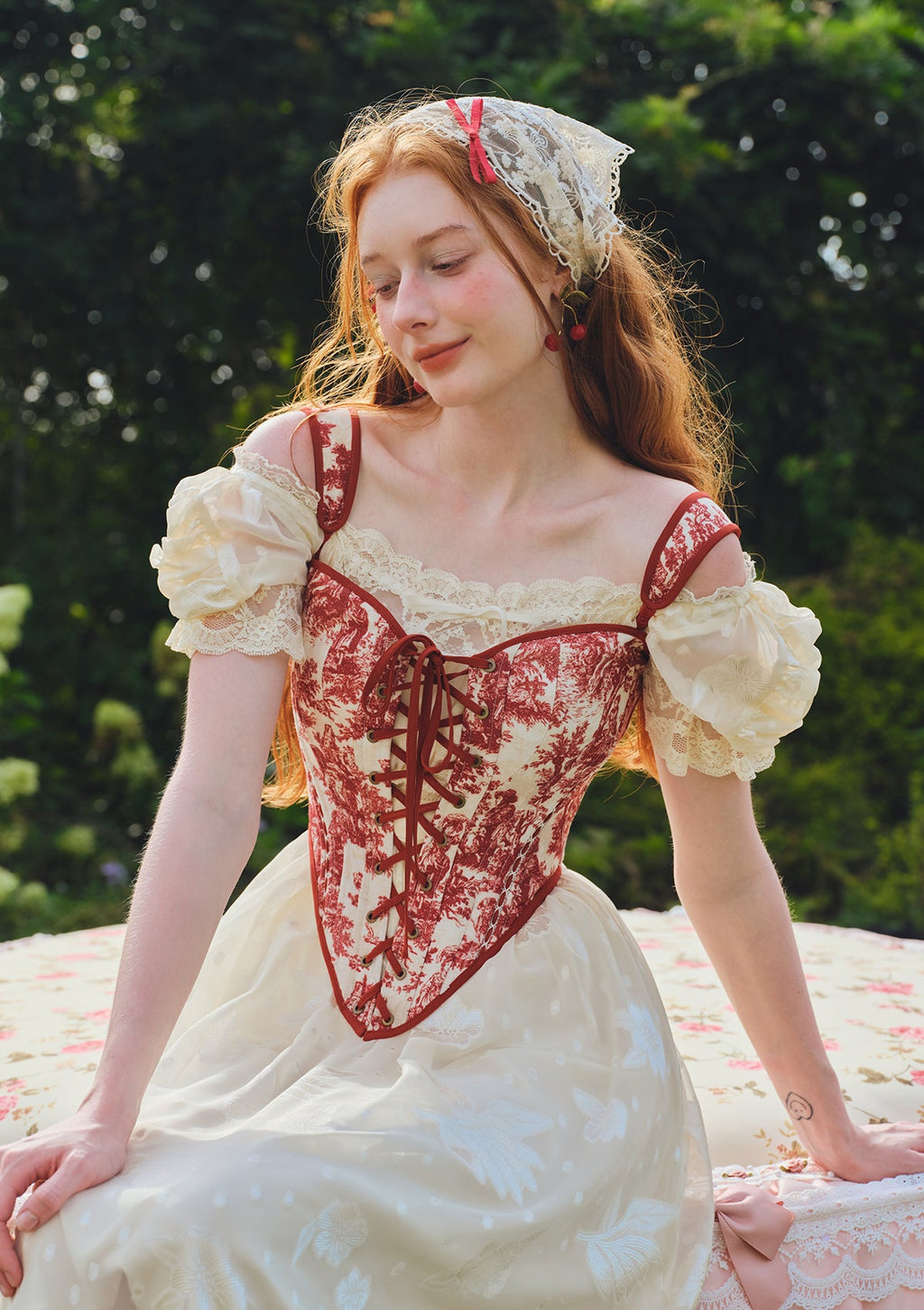lacemadeコルセット 赤酒蔵」コルセット