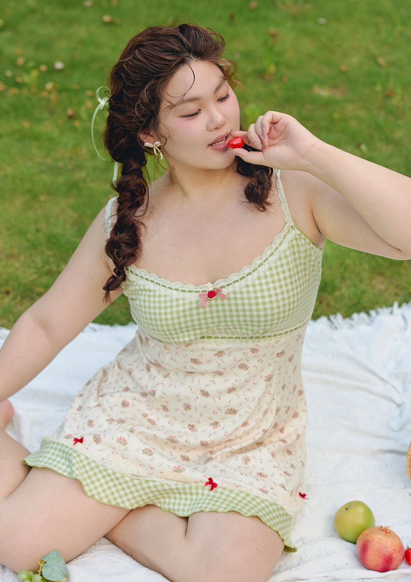 "Matcha Azuki" Dress (Plus Size)