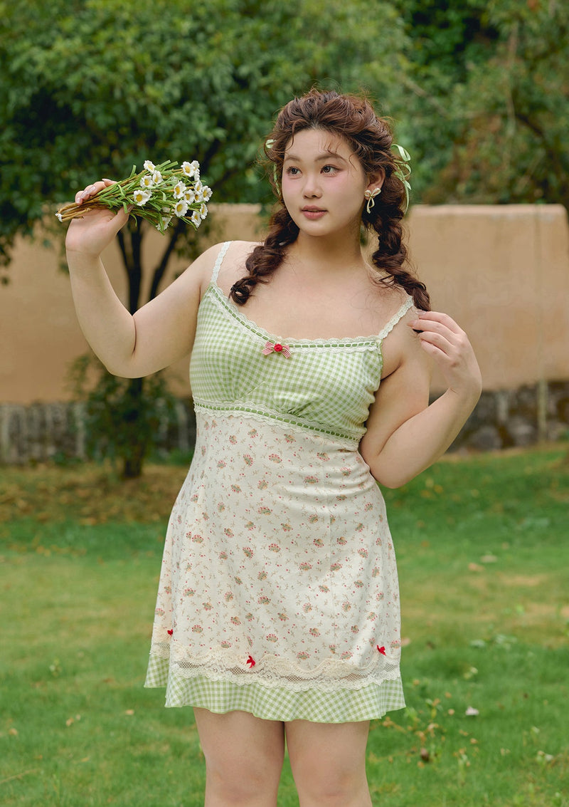 "Matcha Azuki" Dress (Plus Size)