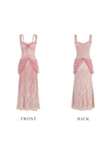 「桃色カイドウの花」ドレス