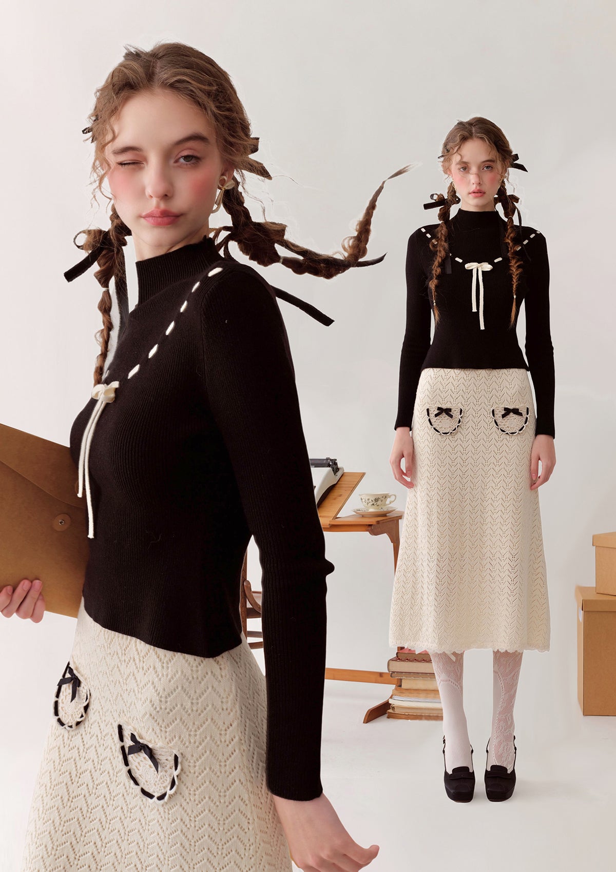 最終値下げ✨FRONT BUTTON ニットキャミ ベリー郵便局」ニットキャミソール