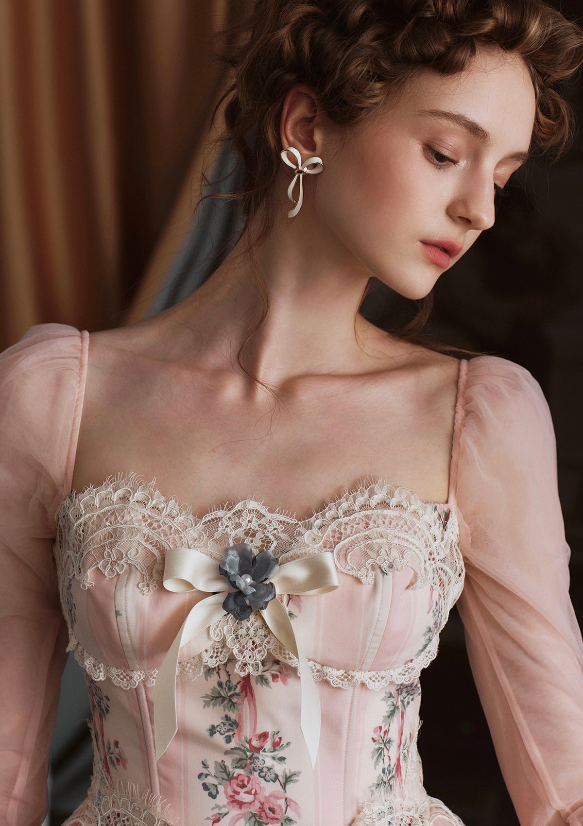 アナリース」ロングスリーブ・コルセットドレス 