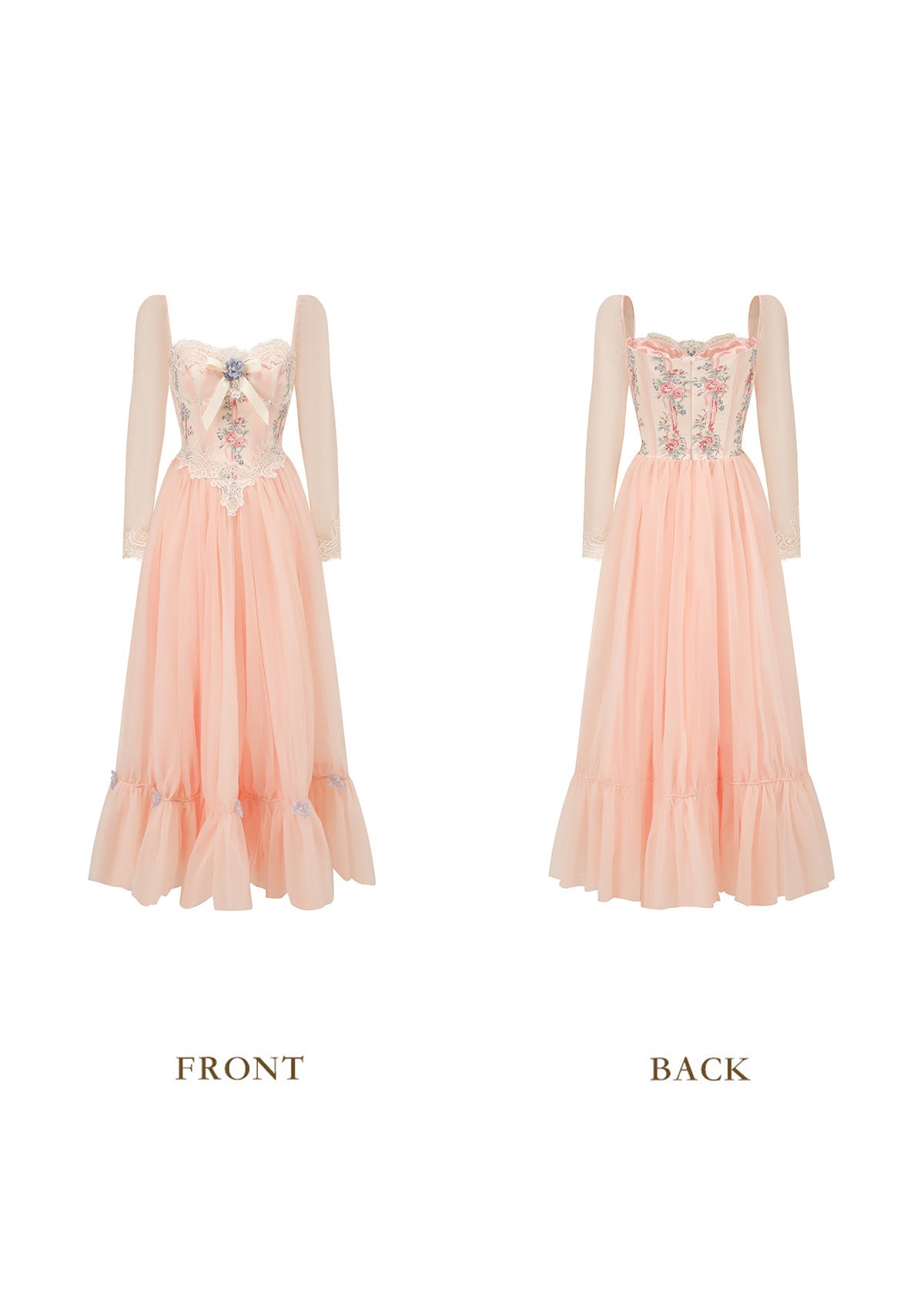 アナリース」ロングスリーブ・コルセットドレス 