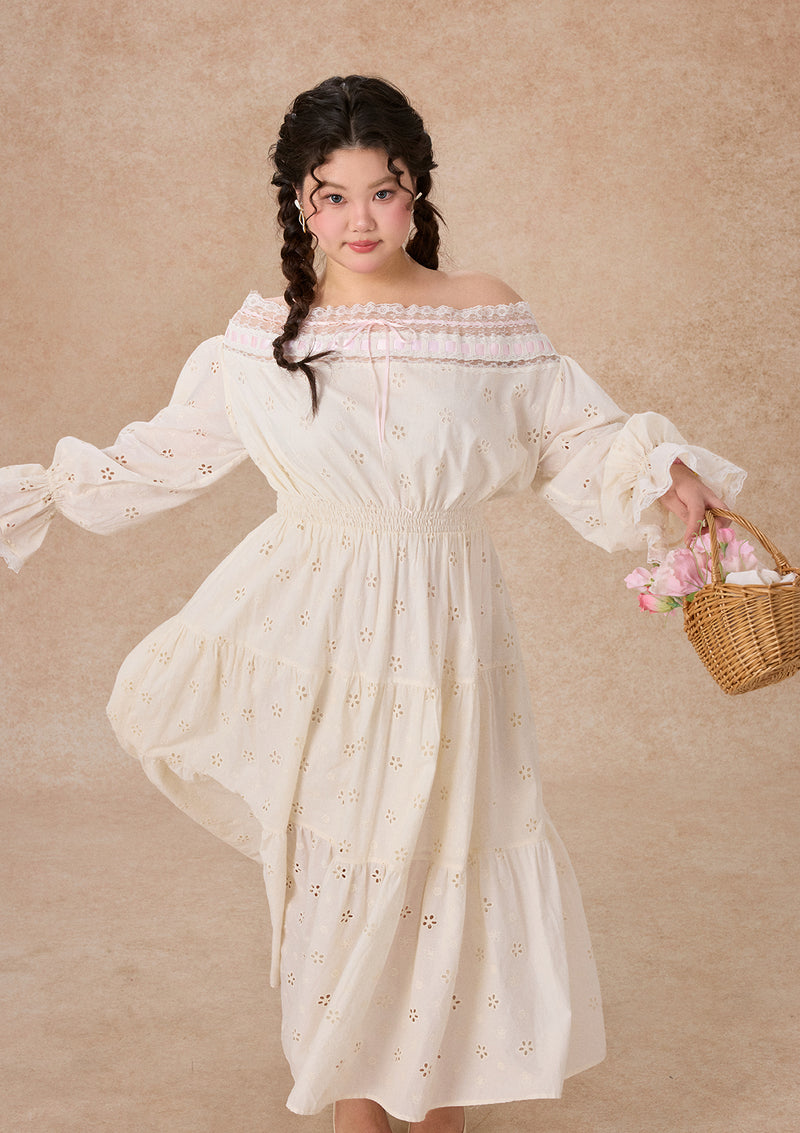 カーブ＆プラス 白椿ドレス