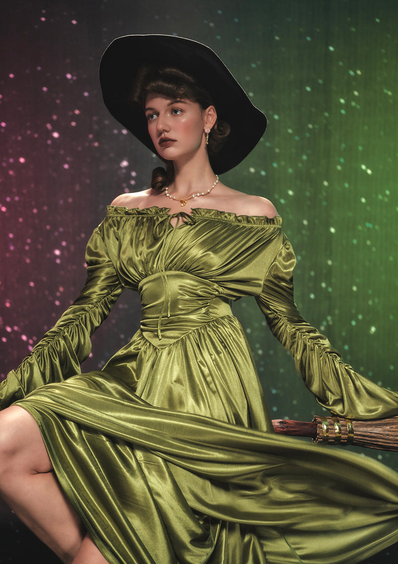 オリーブティントパルテノンドレス