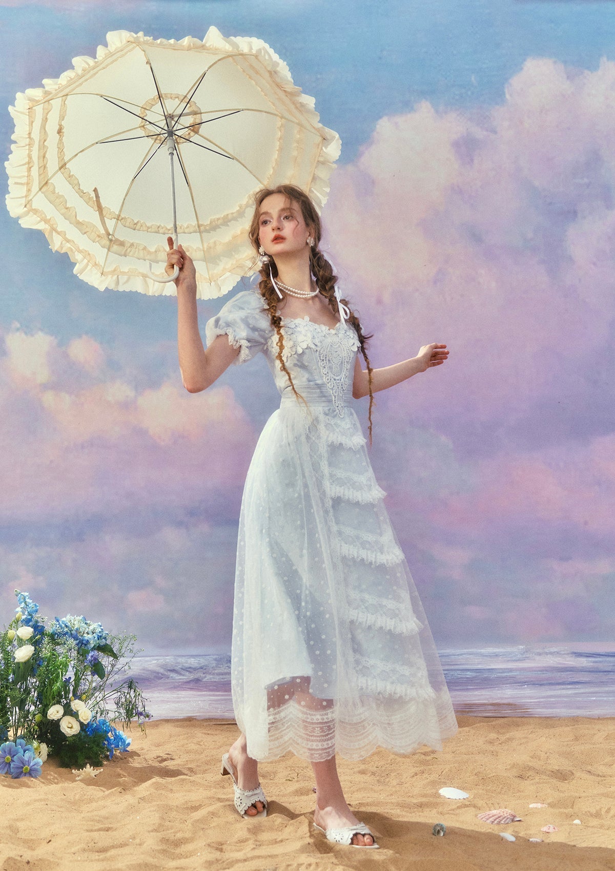 パラダイス島の波」コルセットドレス