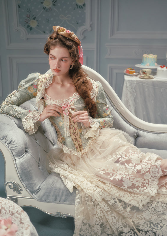 【新品タグ付き】完売 Lacemadeアウローラ ドレス ワンピース レース 個人デザイナーのお洋服ブランド｜女性用コルセット｜LaceMade