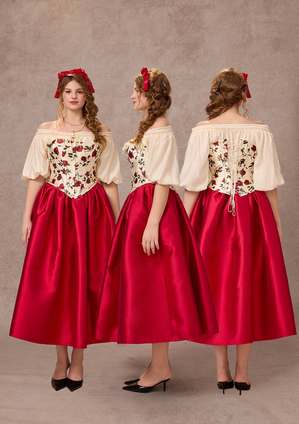 薔薇の山荘」コルセット 大きいサイズ | LaceMade