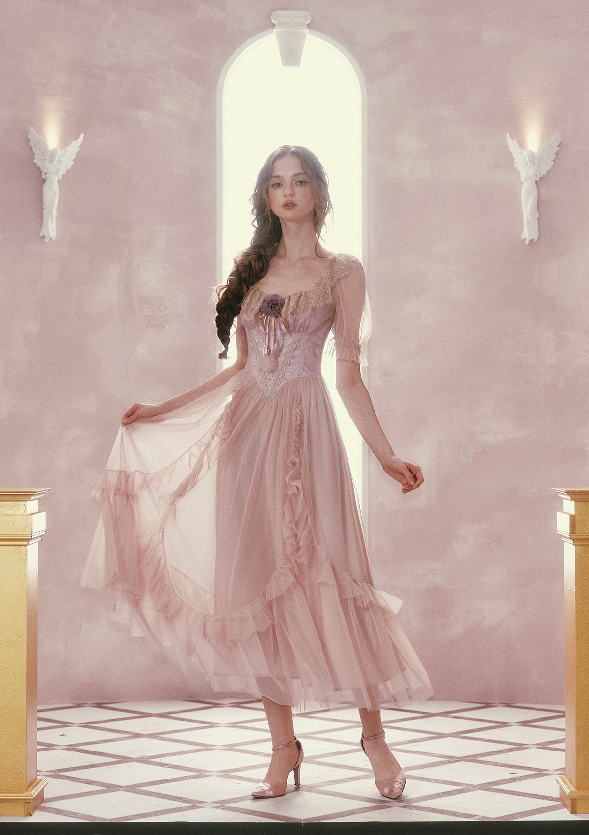 伝説のフリンジ姫ドレス♡ ドロシーズ 新品タグ付 Violet Mandarin Duck Princess Corset Dress