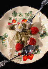 ストロベリー・モンブラン ニット ヘアクリップ