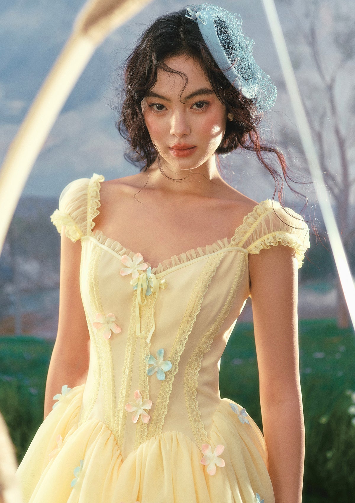 TAN フラワーモチーフコルセット　FLOWER MOTIF CORSET SS フラワーコルセット - Victorian maiden - クラシカルロリィタブランド
