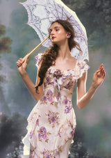 「風に揺れるパープルアイリス」ドレス