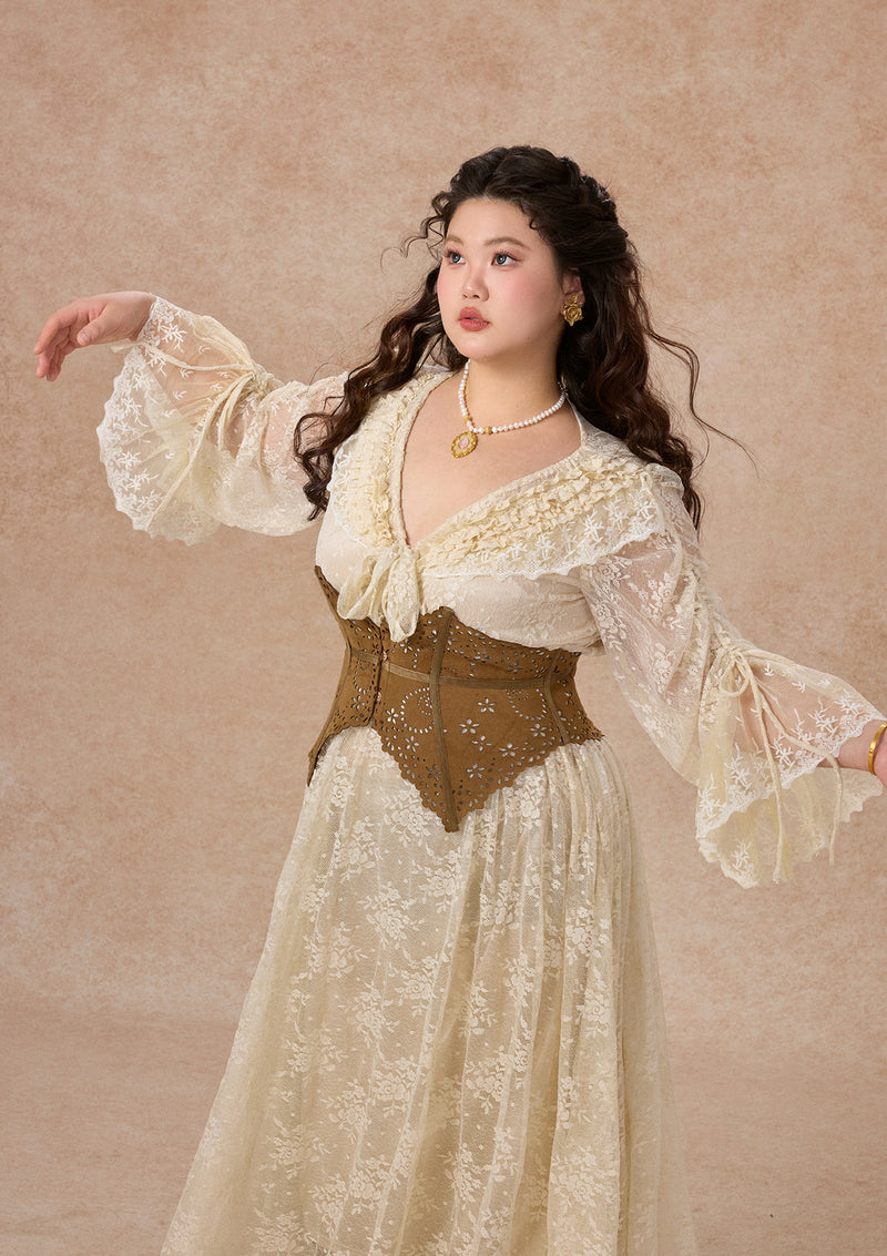 カーブ＆プラス スエードアンダーバストコルセット