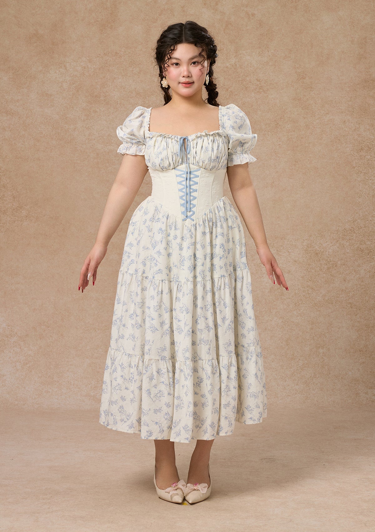 カーブ＆プラス ブルー ドールハウス コルセット ドレス（ロング）