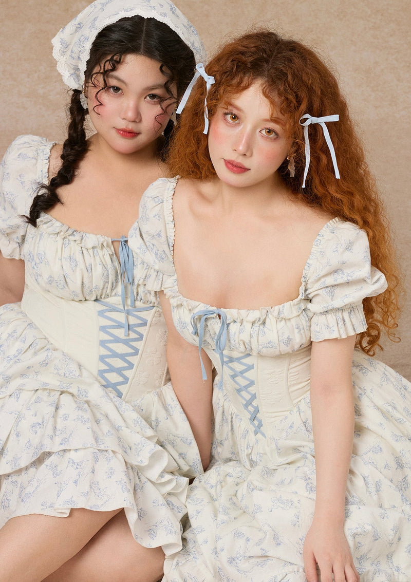 カーブ＆プラス ブルー ドールハウス コルセット ドレス（ショート）