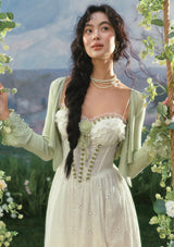 「ミントカラーのシーズン限定コルセット」カーディガン