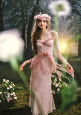 「桃色カイドウの花」ドレス