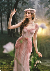 「桃色カイドウの花」ドレス