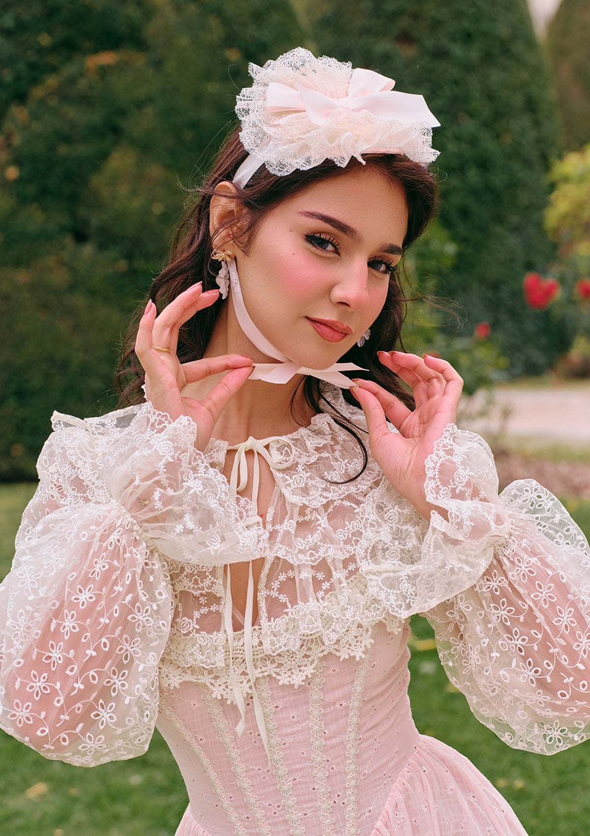 ♡フランスアンティークジレアンティークレースピンクブロカント蚤の市ドレス ♡フランスアンティークジレアンティークレースピンクブロカント蚤の市