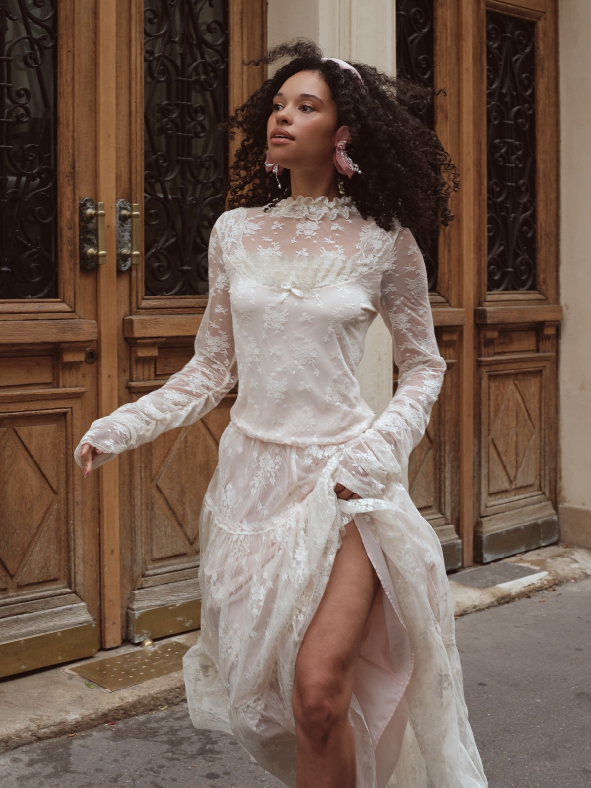 レースメイドシンデレラワンピースlacemade Lace Made レースメイド シンデレラワンピースブルー M Lace