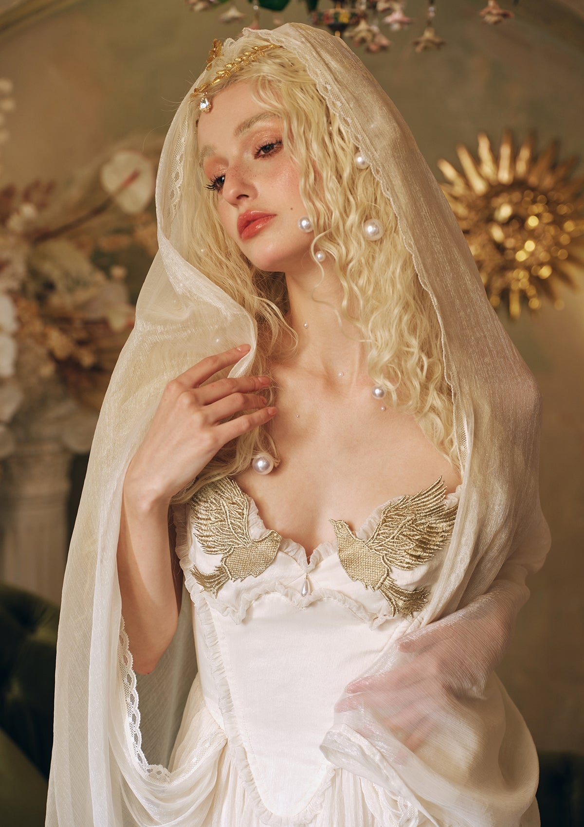 天使とデート」プラスサイズのビスチェドレス