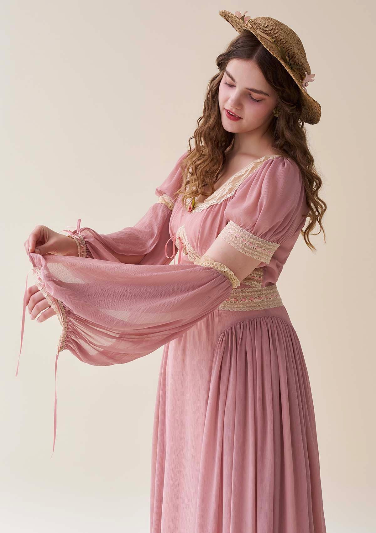 ノートルエモアlace design knit long one-piece Summer Poem