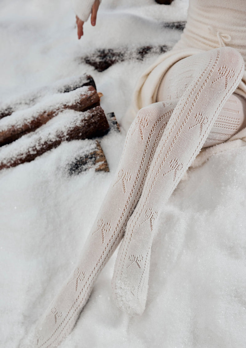 "Snowflake" knitted stockings