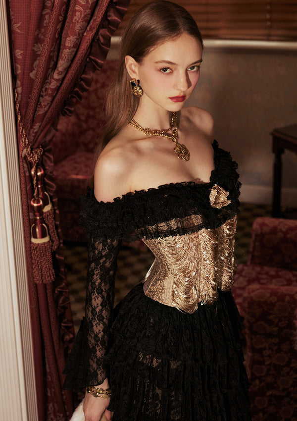 "Phantom Canary" corset blouse