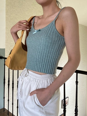 Wool short T-shirt vest